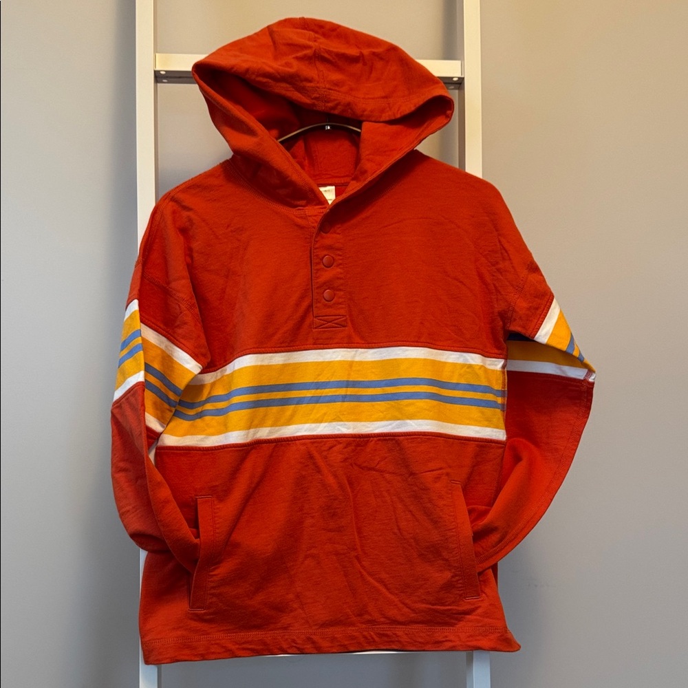 Hanna Andersson Red and Yellow Striped Hoodie